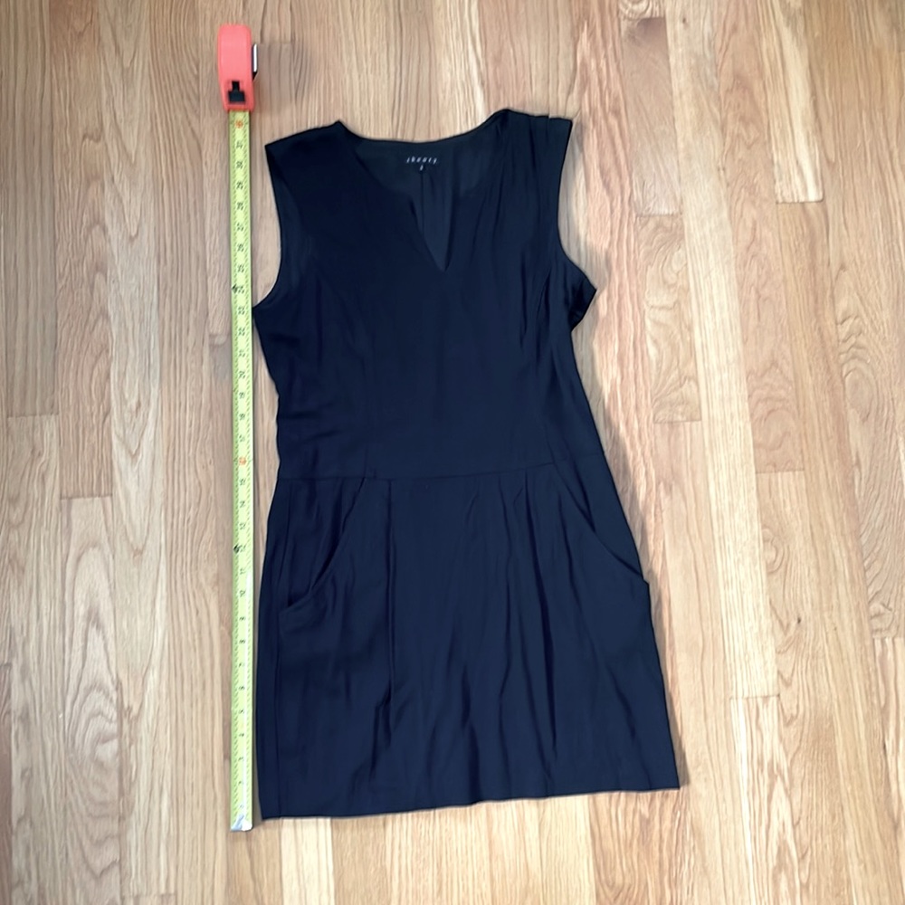 Theory sleeveless little black cocktail dress with side zipper